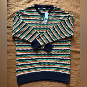 Zara Men’s striped knit pullover sweater